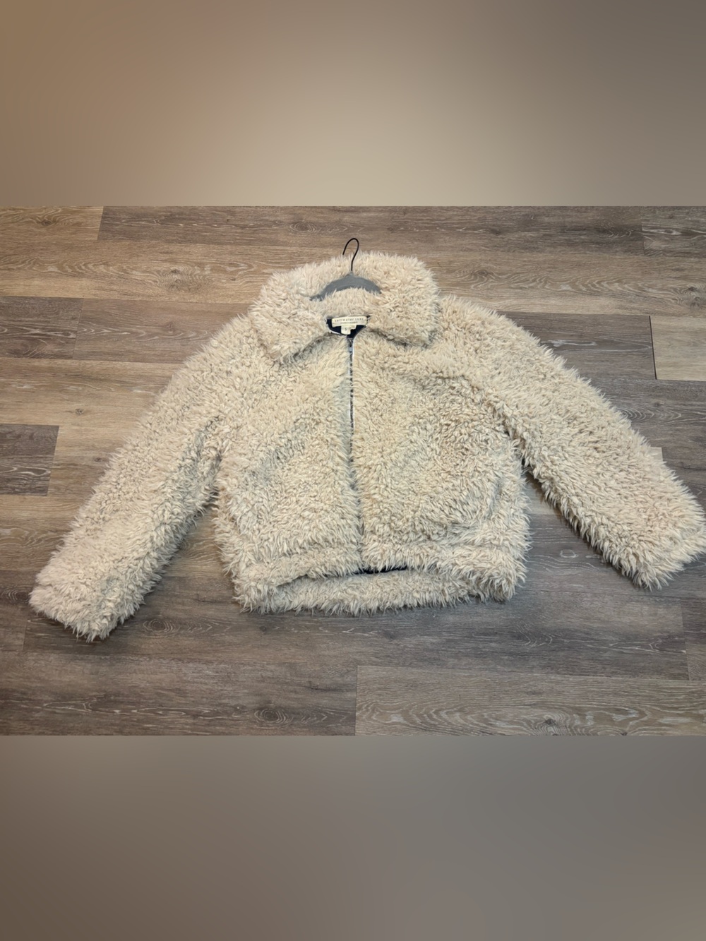 saltwater LUXE Plush Cream Teddy Zip Jacket